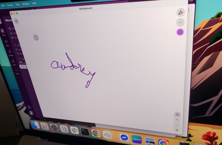 Hasil tulisan Audrey dengan teknologi Neuralink (X/@NeuraNova9)