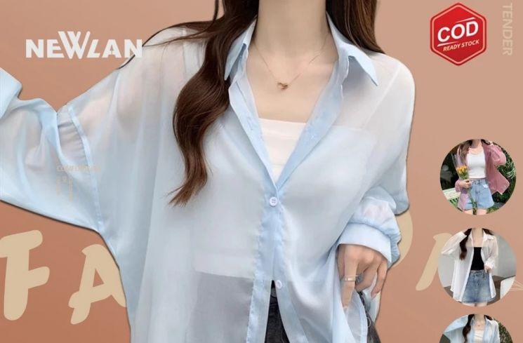 Kemeja Sheer (shopee/Newlan Official Shop)