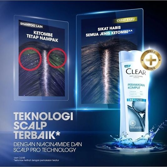 CLEAR Anti-Ketombe Shampo Perawatan Komplit (lazada.co.id)