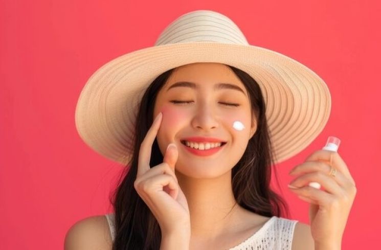 Ilustrasi pakai sunscreen. (Freepik)