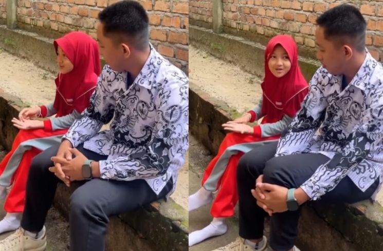 Video viral guru ngajar anak mantannya (TikTok/pk_guru_kxgitu)