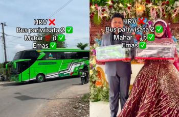 Antimainstream, Laki-Laki Ini Kasih Mahar 2 Bus Pariwisata ke Calon Istri: Maknanya Dalem Banget!