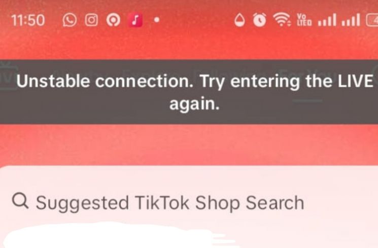 Tampilan Live TikTok yang Hingga Kini Tidak Dapat Digunakan