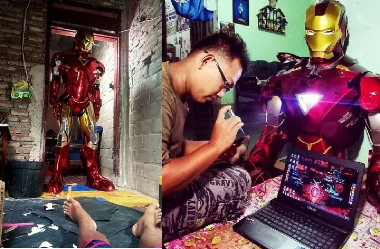 Potret Iron Man viral di media sosial (Facebook/Eko Purnomo)