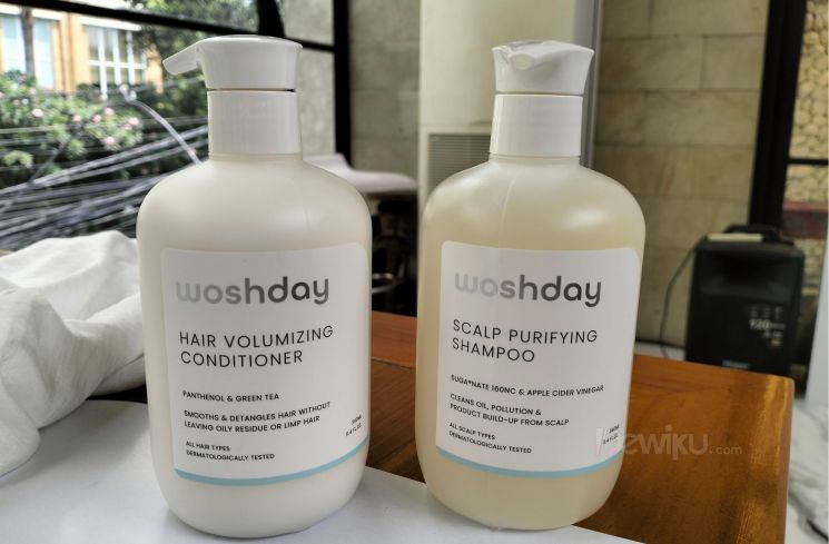Produk Sampo dan Kondisioner Woshday (Dewiku.com/Annisa Deli Indriyanti)